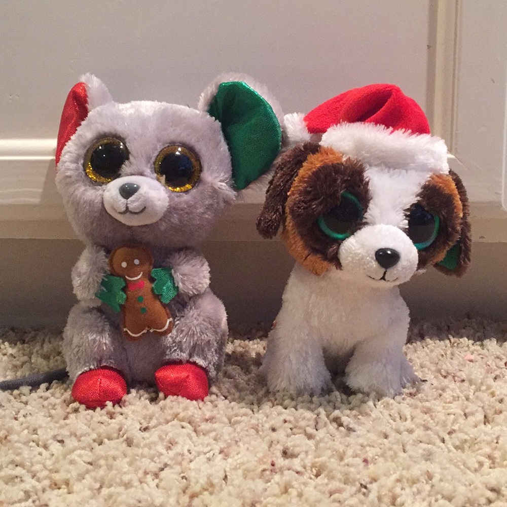Two TY Christmas Beanie Boos